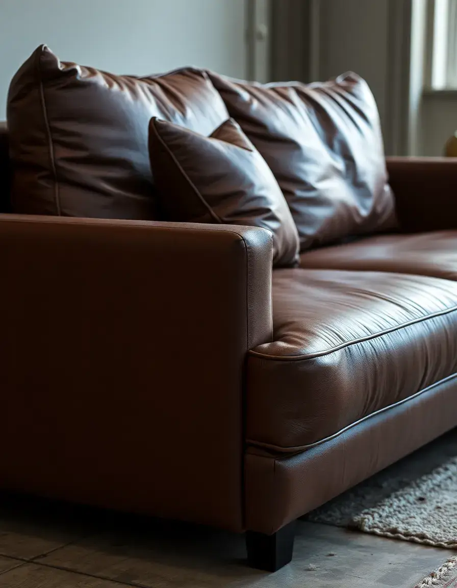 Nubuck leather sofa