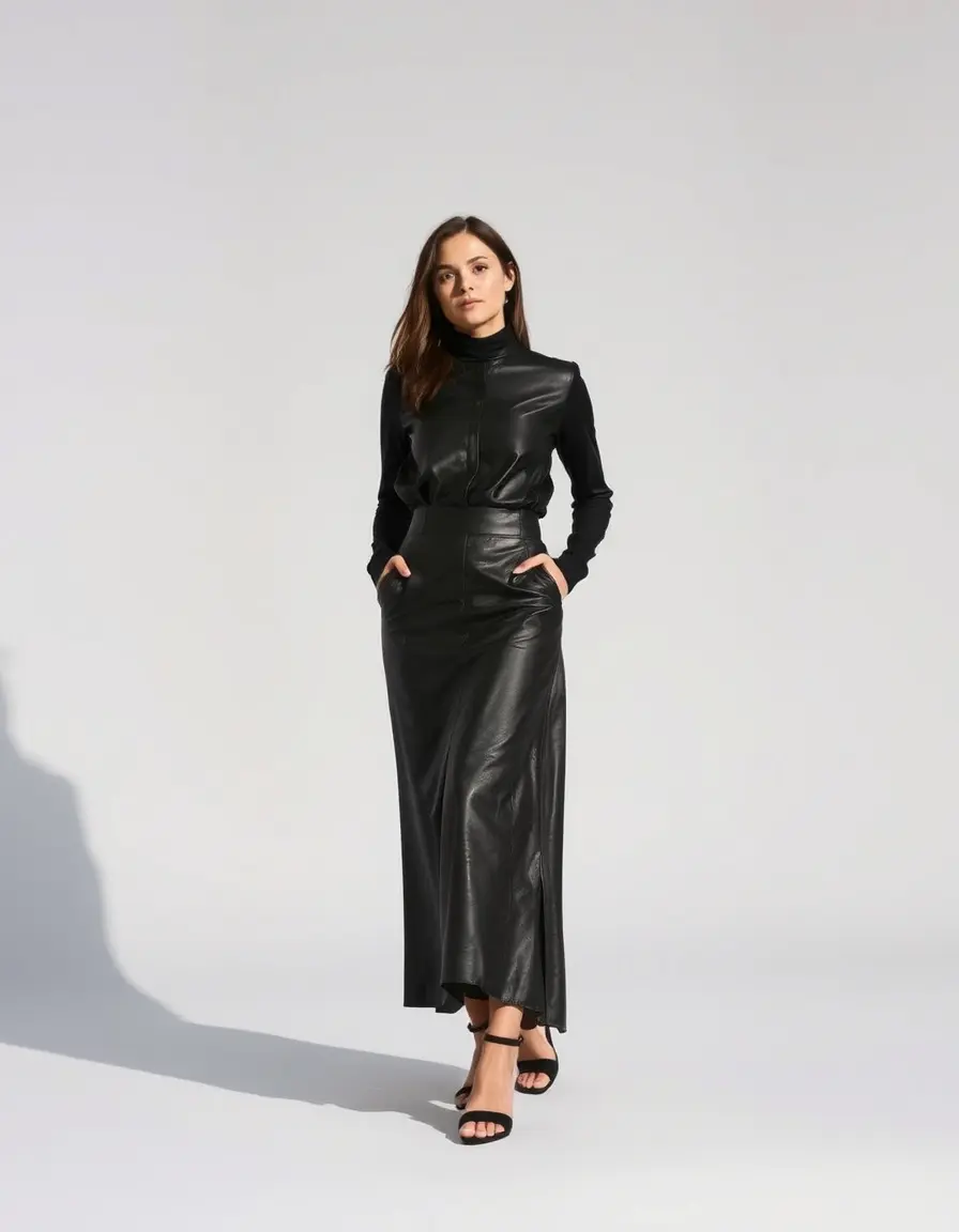 Maxi Leather Skirt