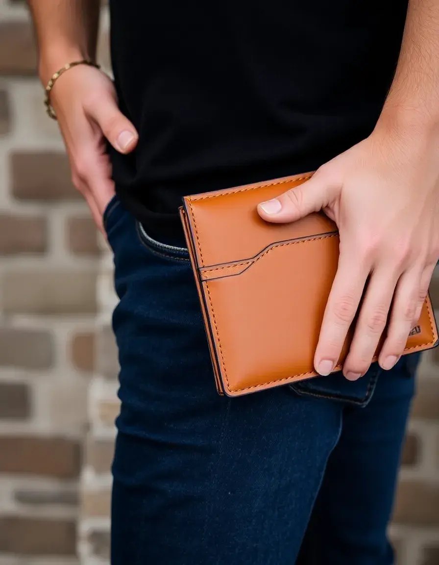 Tan PU Leather Wallet