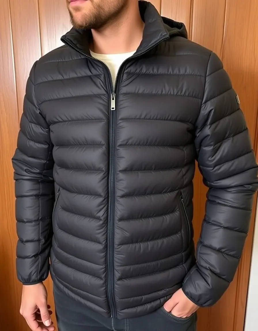 Men's quilted jacket, padded