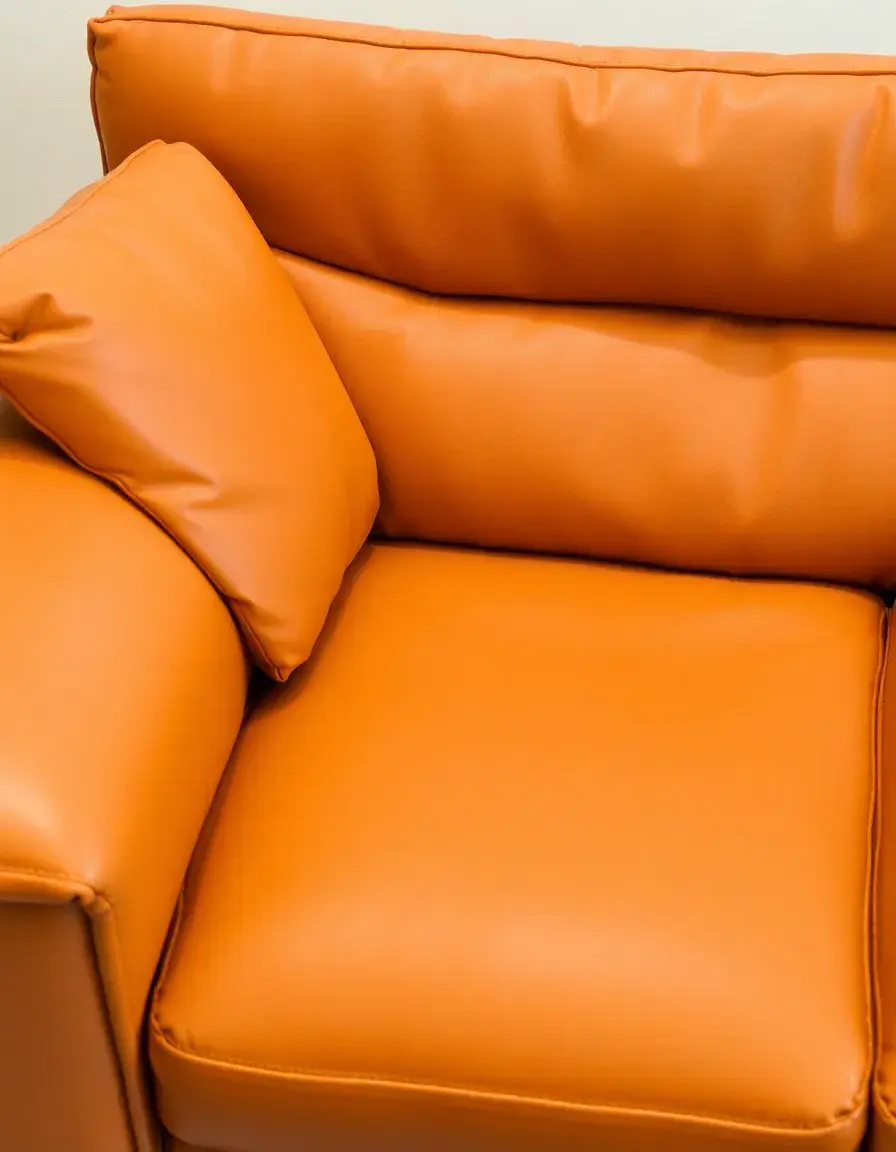 Tan PU leather sofa