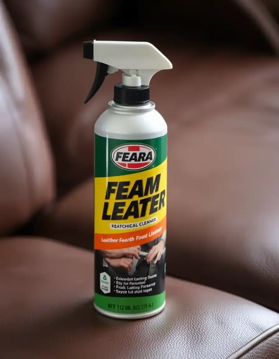 Can of foam leather couch cleaner