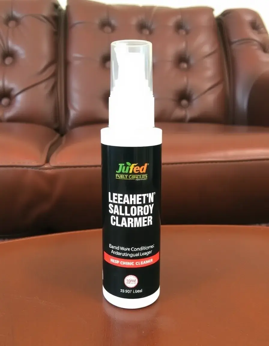 Conditioning leather furniture cleaner tube