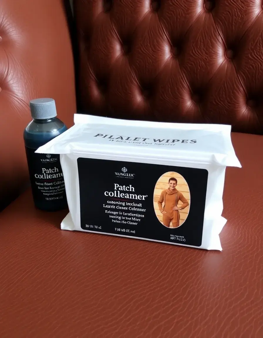 Pack of leather furniture cleaner wipes
