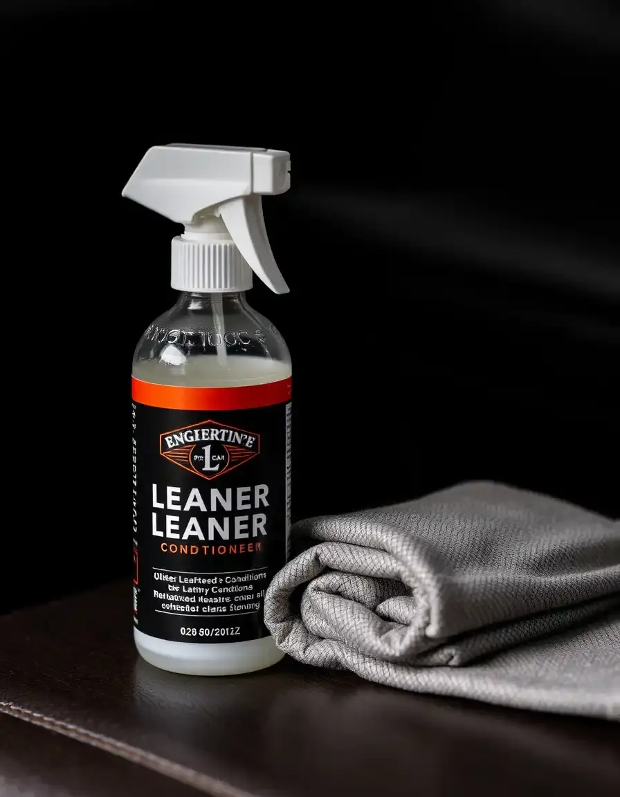 Spray bottle leather cleaner conditioner