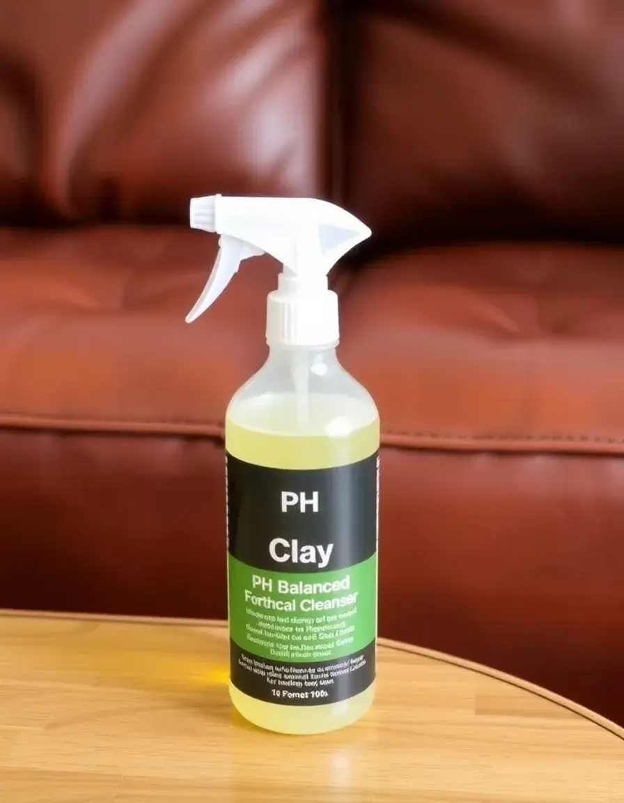 pH balanced cleaner for leather couches, spray bottle