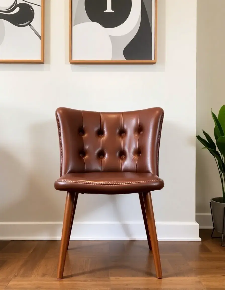 Tufted Leather Dining Chair
