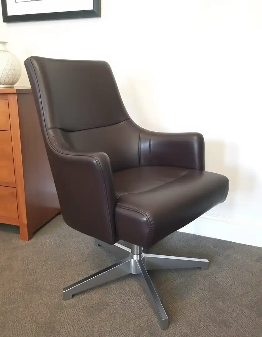 Swivel Leather Dining Chair