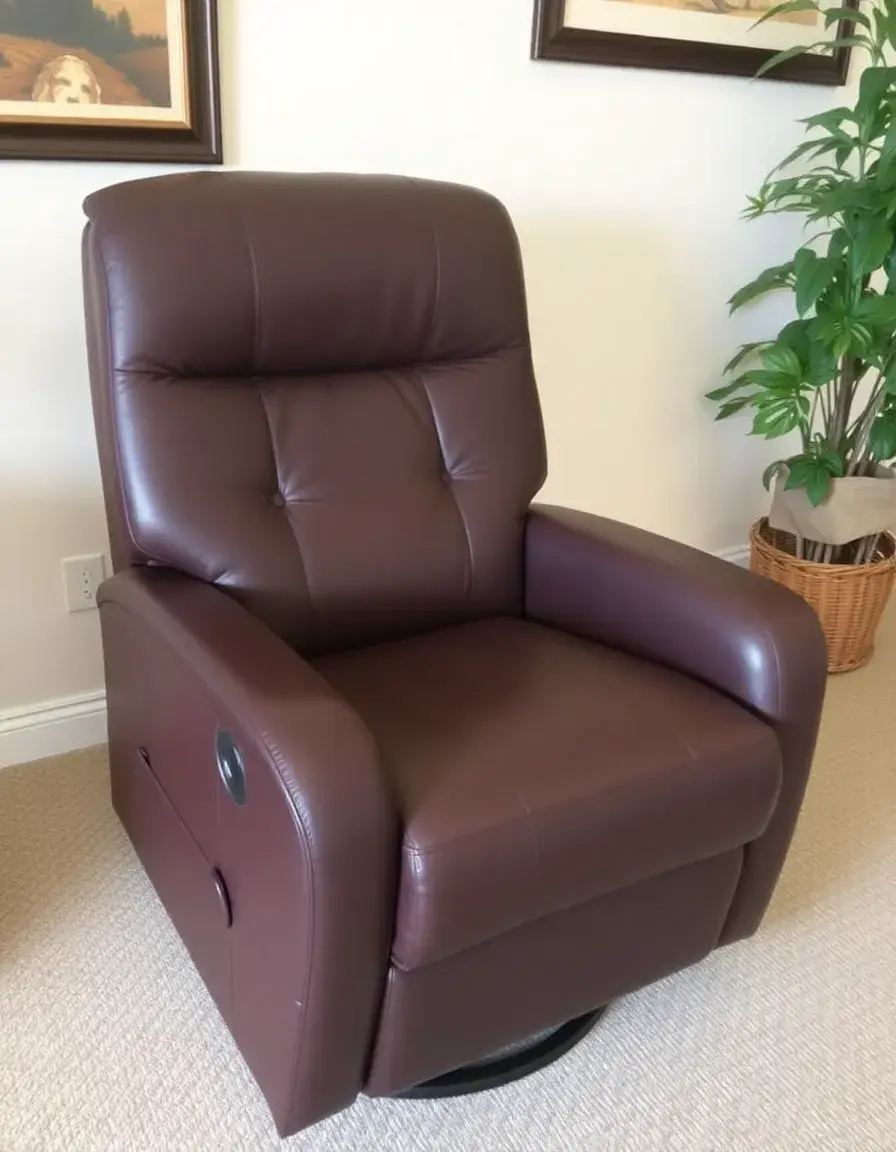 Power lift assist leather recliner