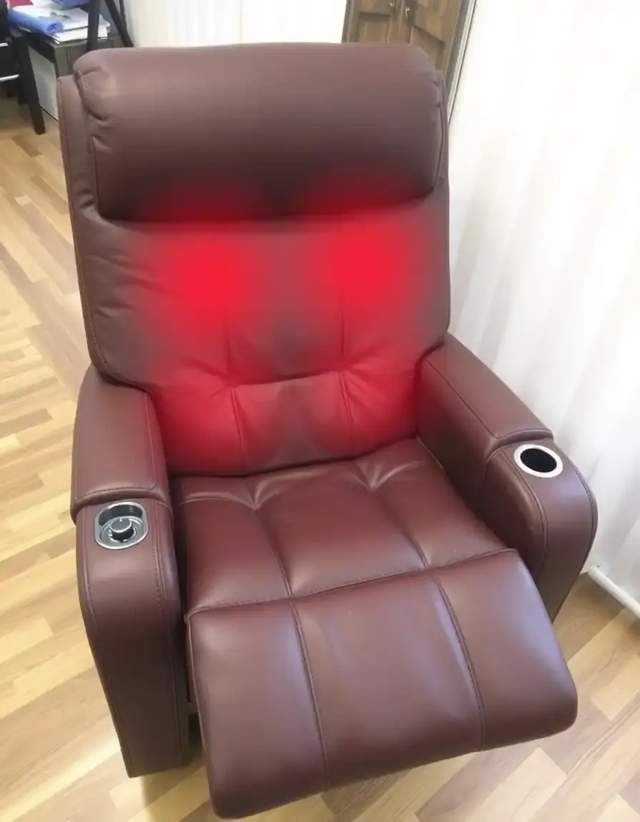 Heated seat leather recliner