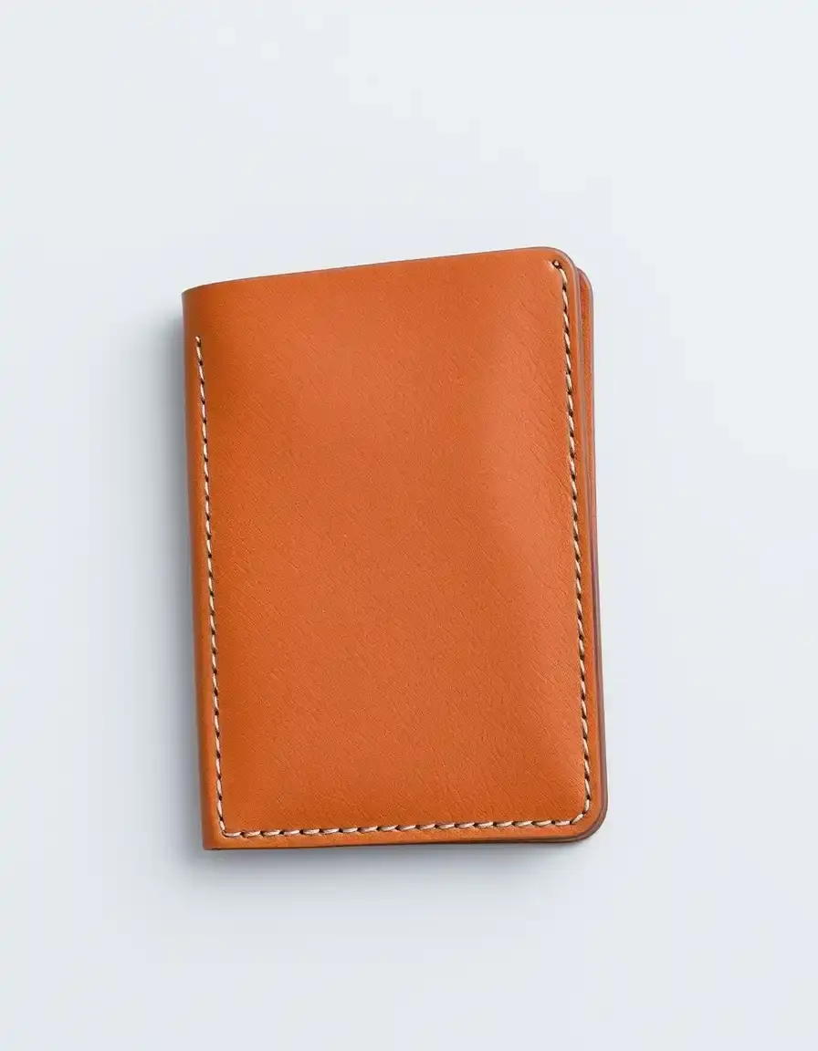 Slim minimalist leather wallet