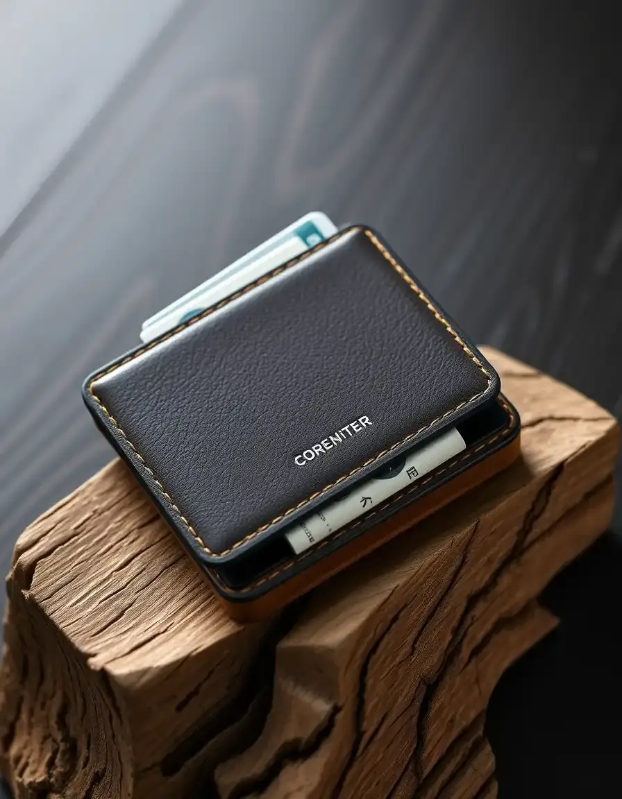 RFID blocking leather wallet