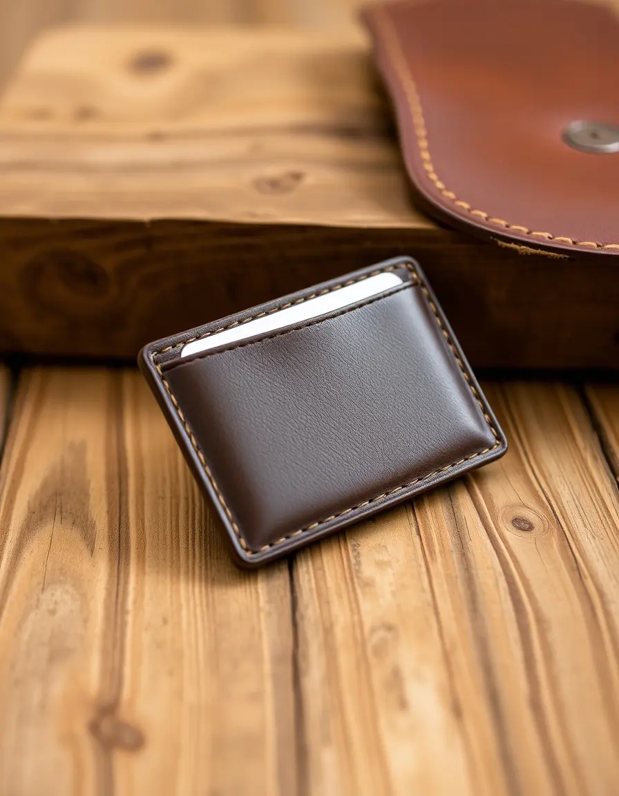 Card holder style leather wallet