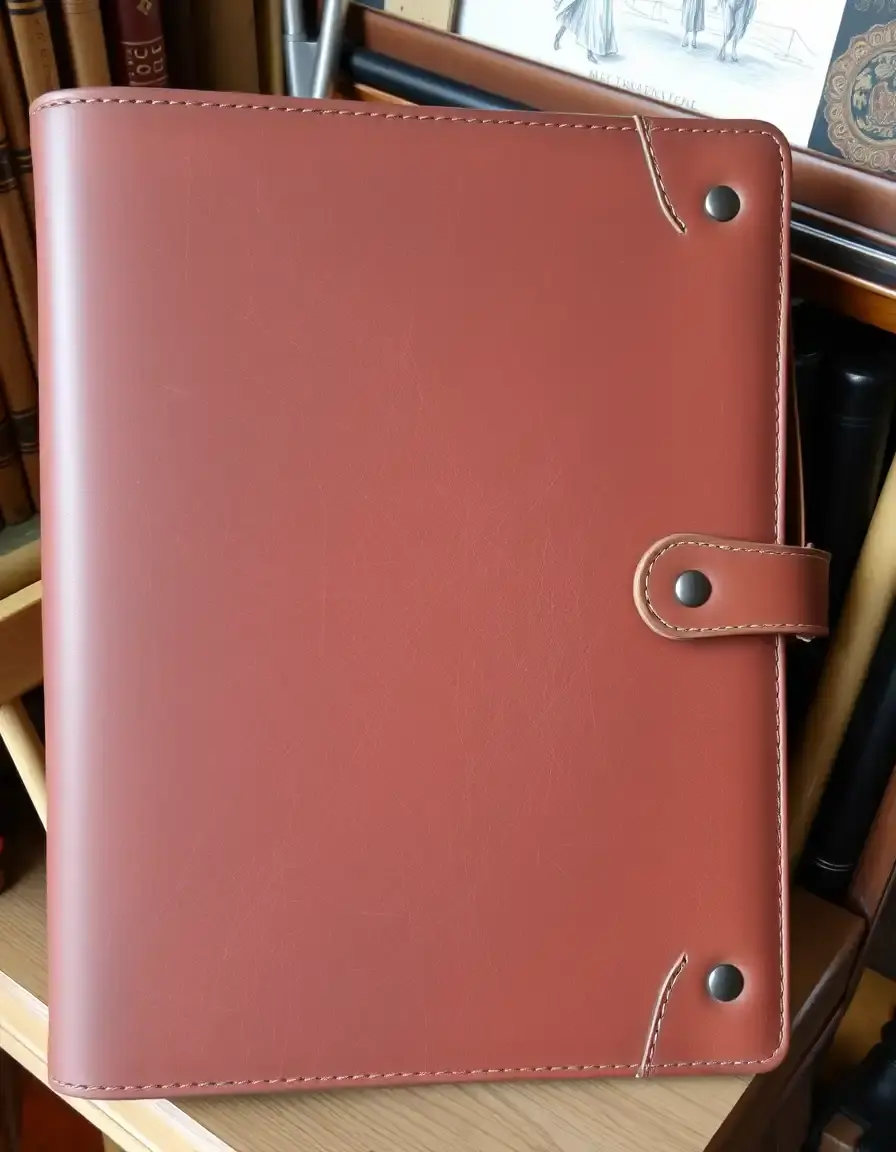 Large artist leather portfolio case for drawings and sketches