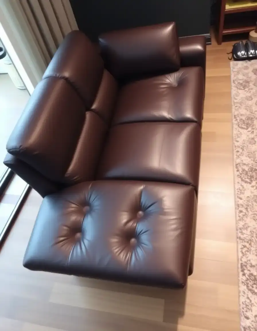 Oversized leather recliner couch for maximum comfort