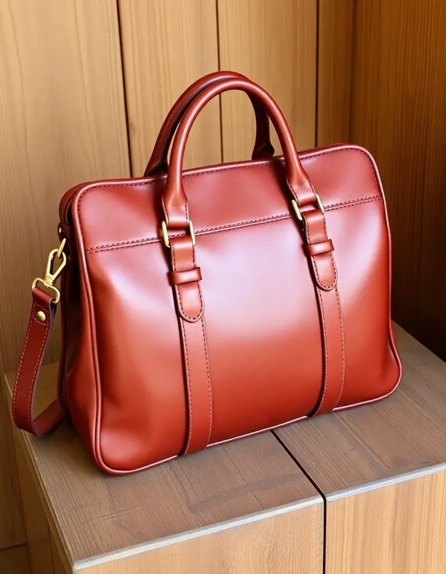 Designer inspired leather satchel