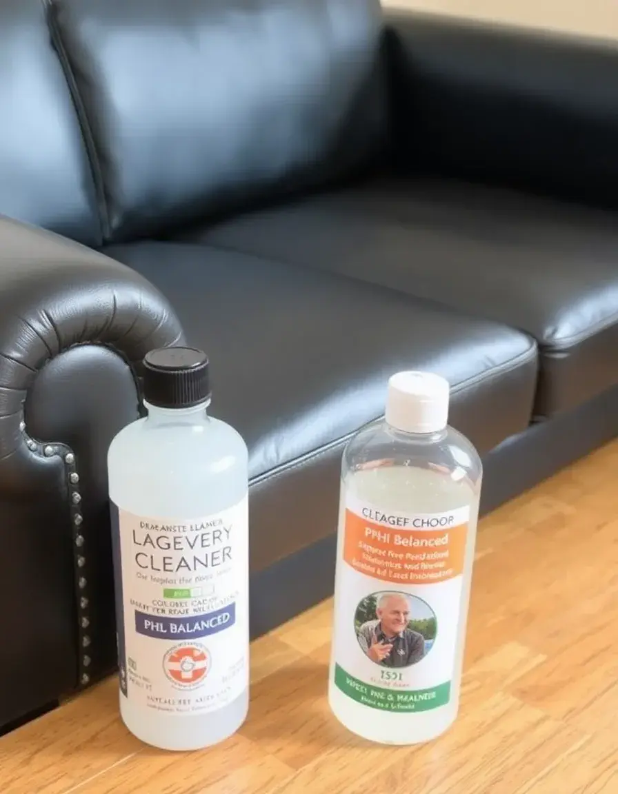 pH balanced leather settee cleaner