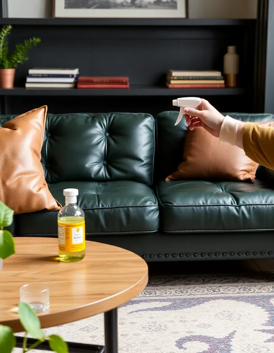 Organic leather cleaner for settees