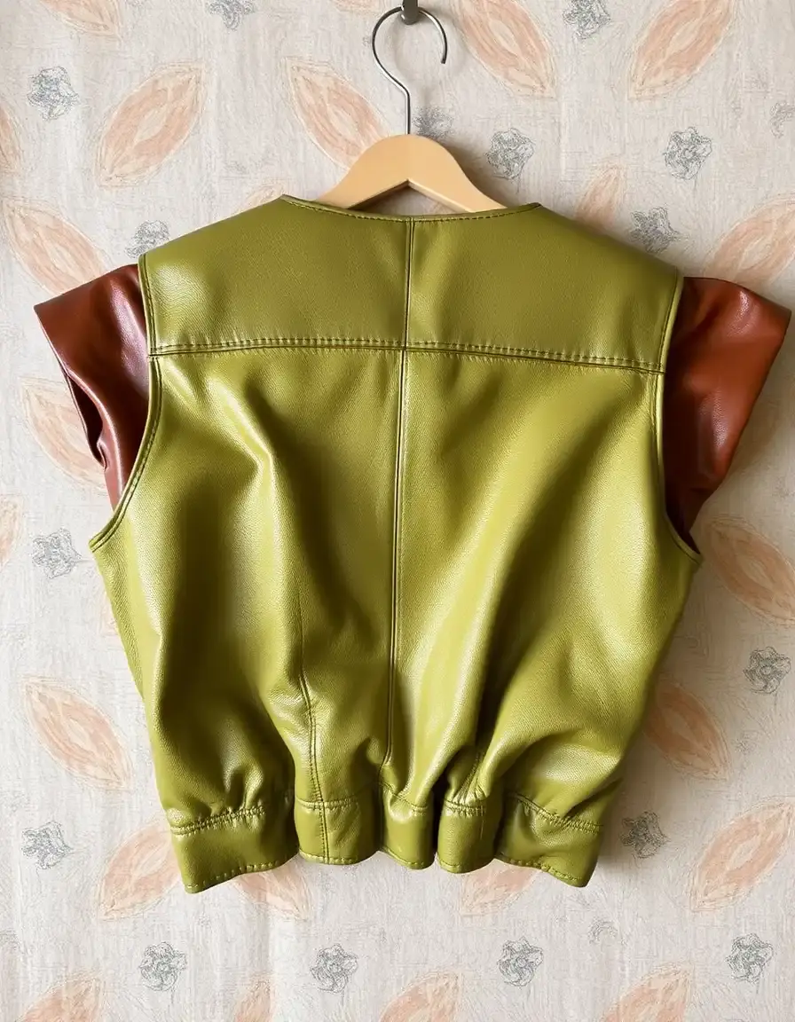 Vintage style leather top
