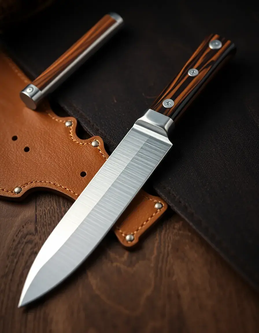 Ergonomic leather cutting knife for precise shapes