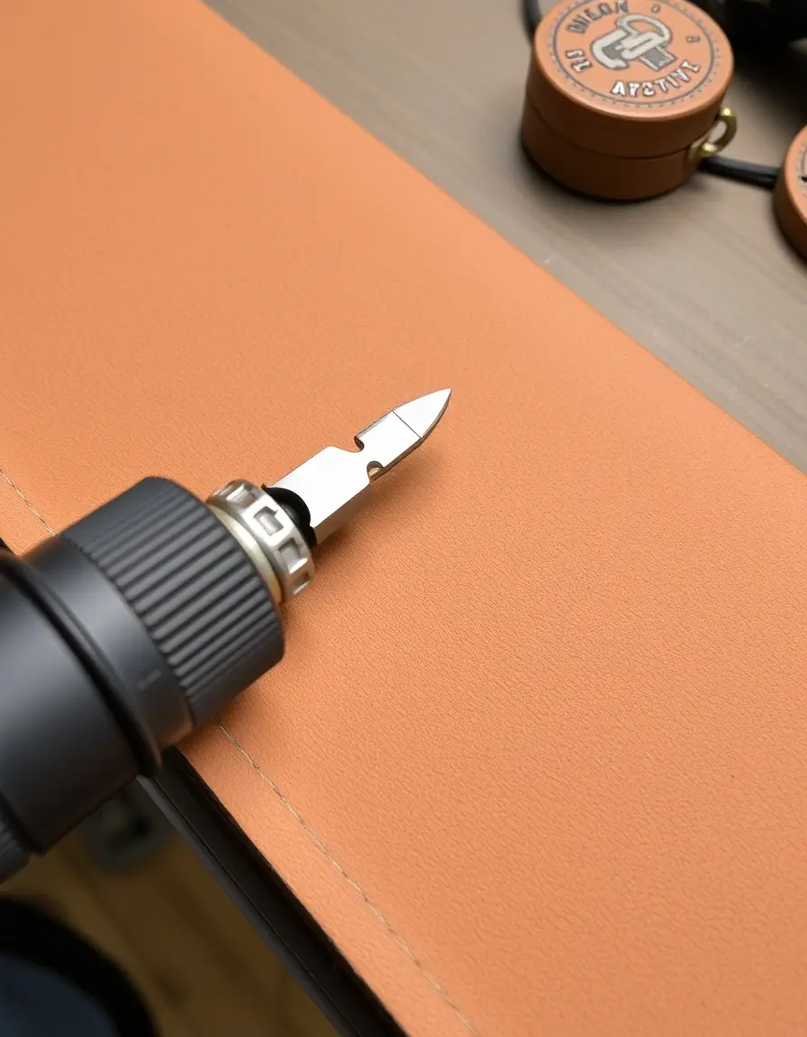 Edge beveler tool for smoothing leather corners