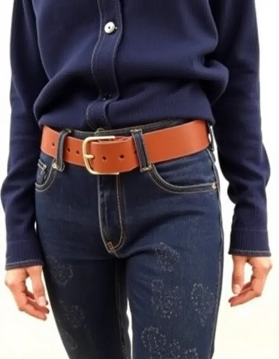 Men's Wide Leather Belt for jeans