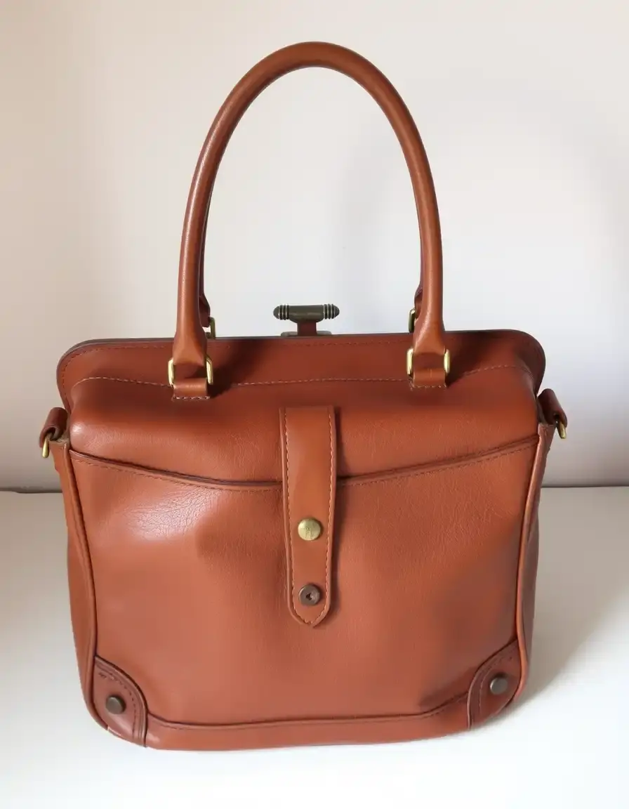 Vintage brown leather purse