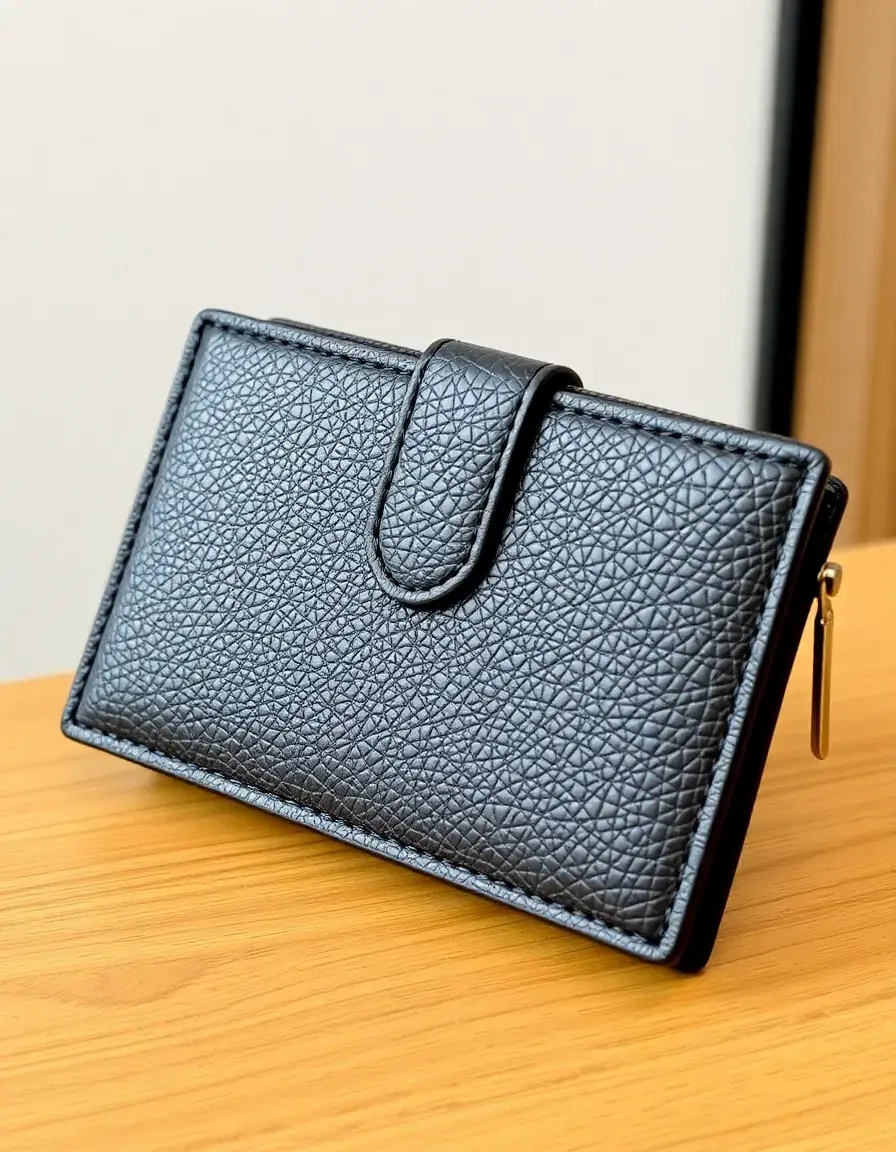 Black saffiano leather wallet