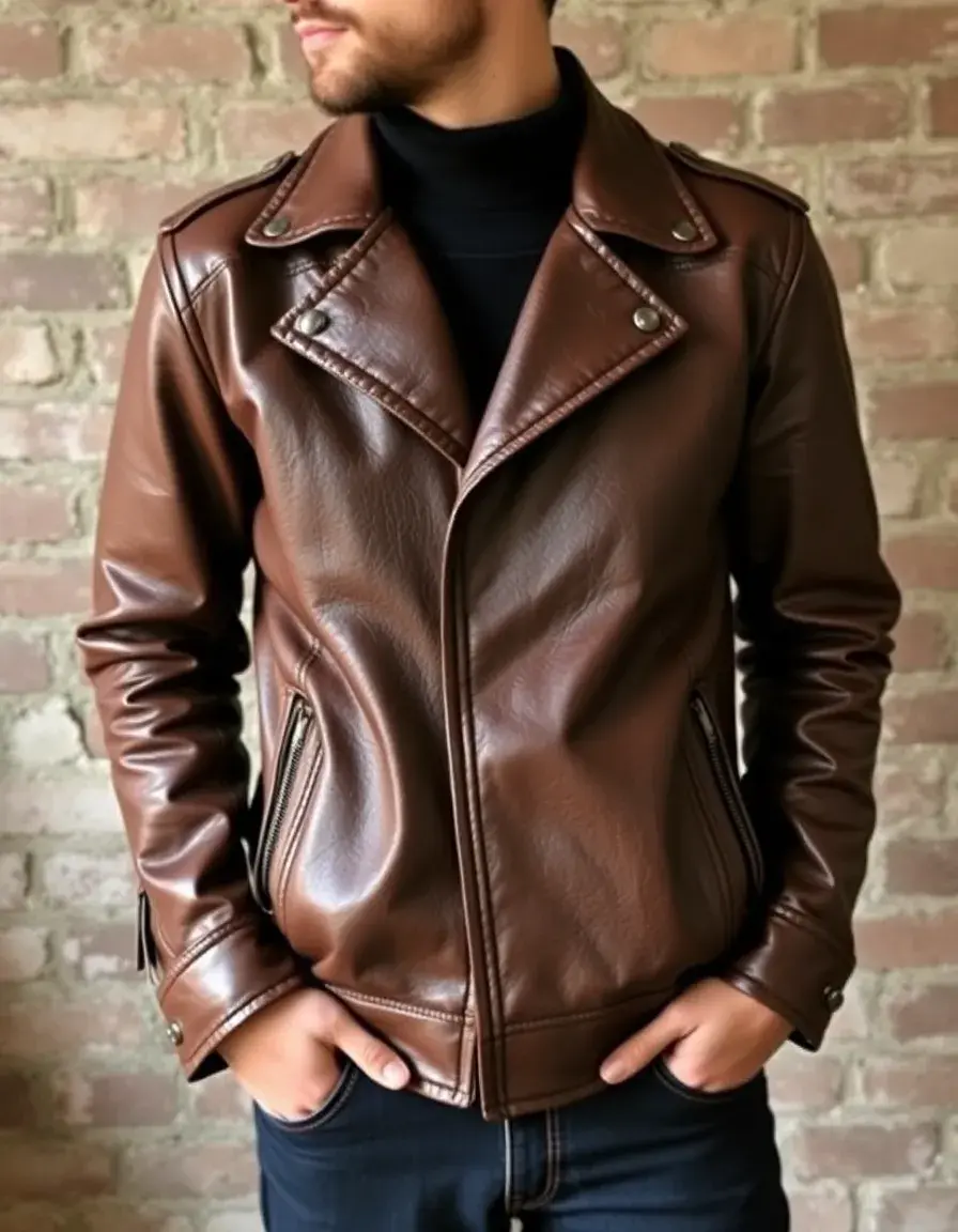 Moto vintage leather jacket