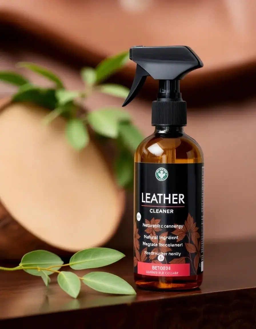 Bottle of natural ingredient leather cleaner