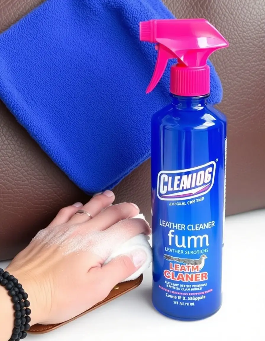 Foaming leather cleaner for deep maintenance