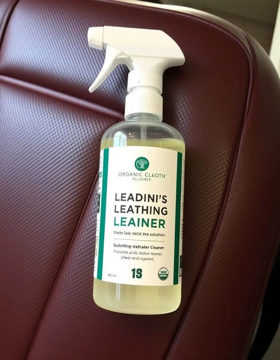 Organic leather cleaning solution bottle