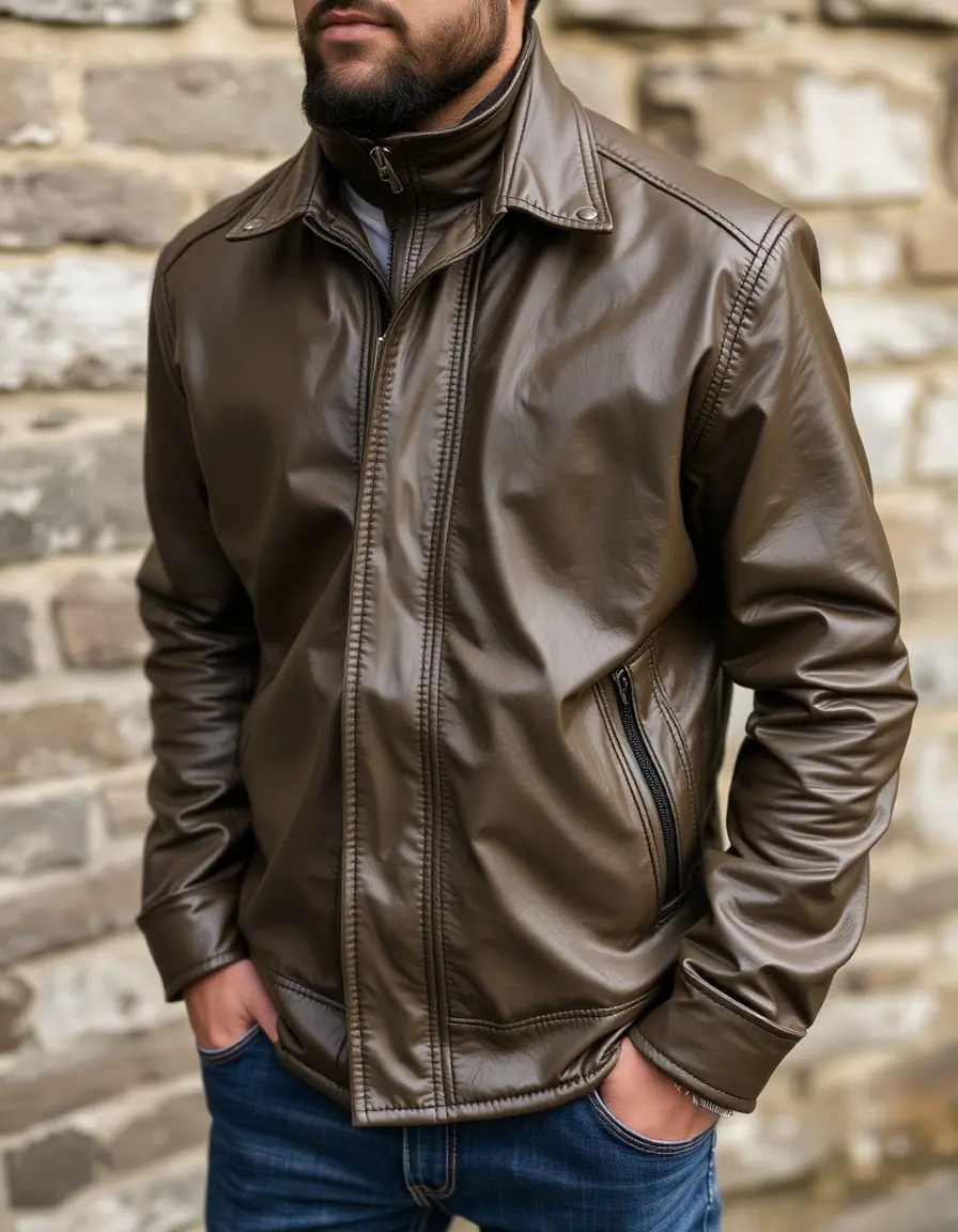 Waterproof leather jacket