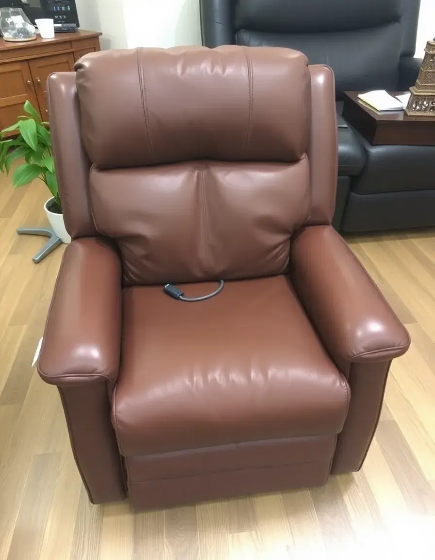 Heated leather recliner