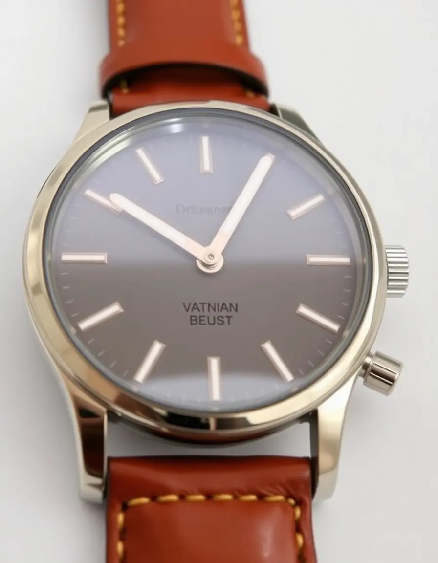 Designer style leather watch strap