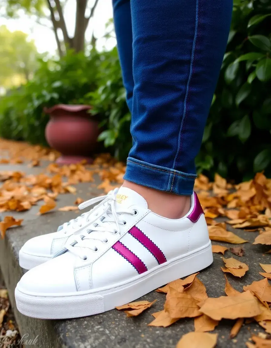 Designer inspired leather trainers