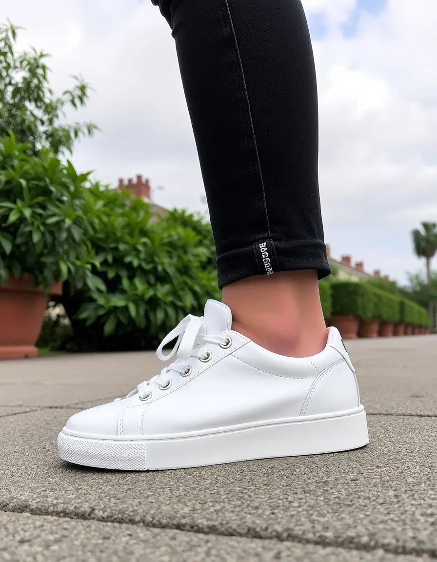 White Leather Designer Trainers