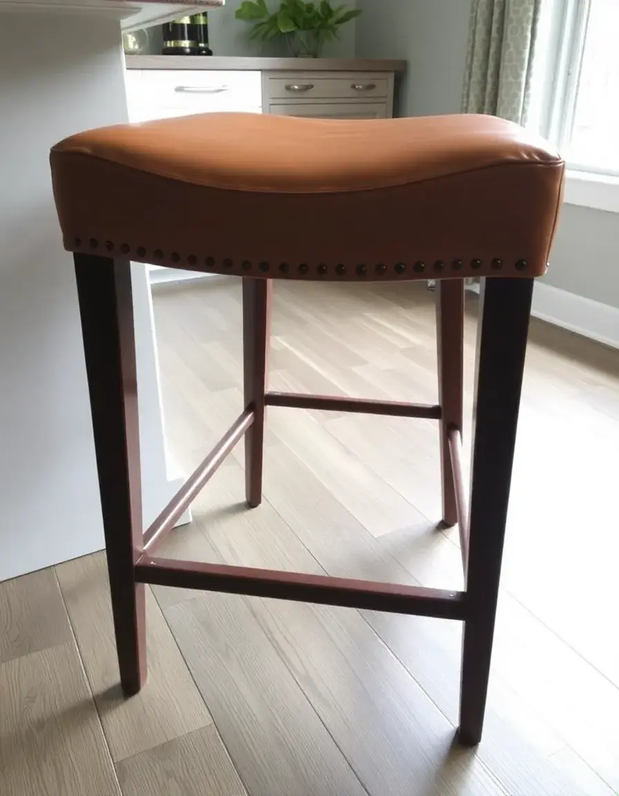 Waterproof leather bar stool