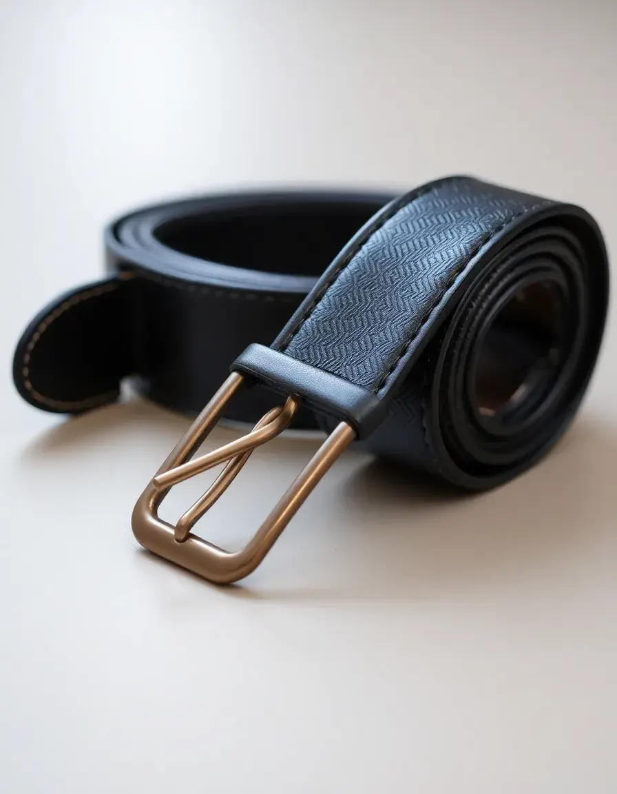 Reversible black and brown leather belt