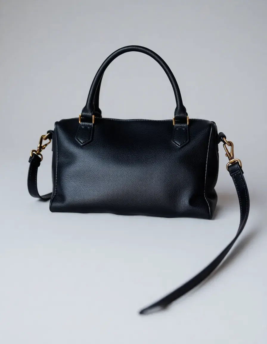 Waterproof black leather purse