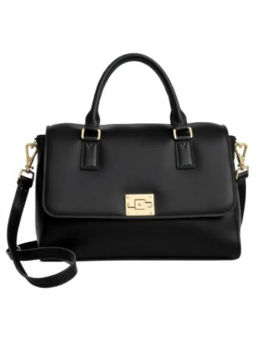 Black designer style shoulder bag