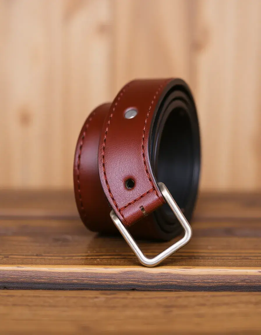 Women's brown leather belt