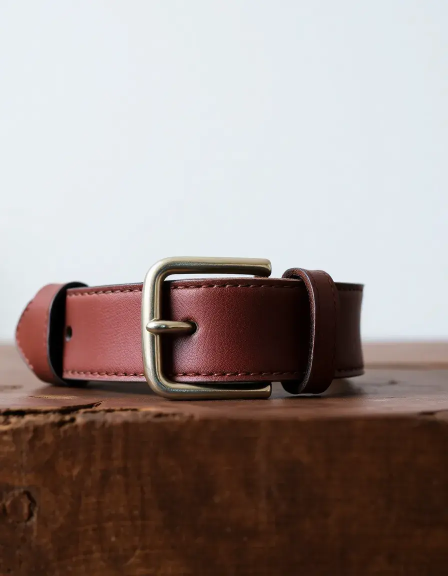 Vintage brown leather belt