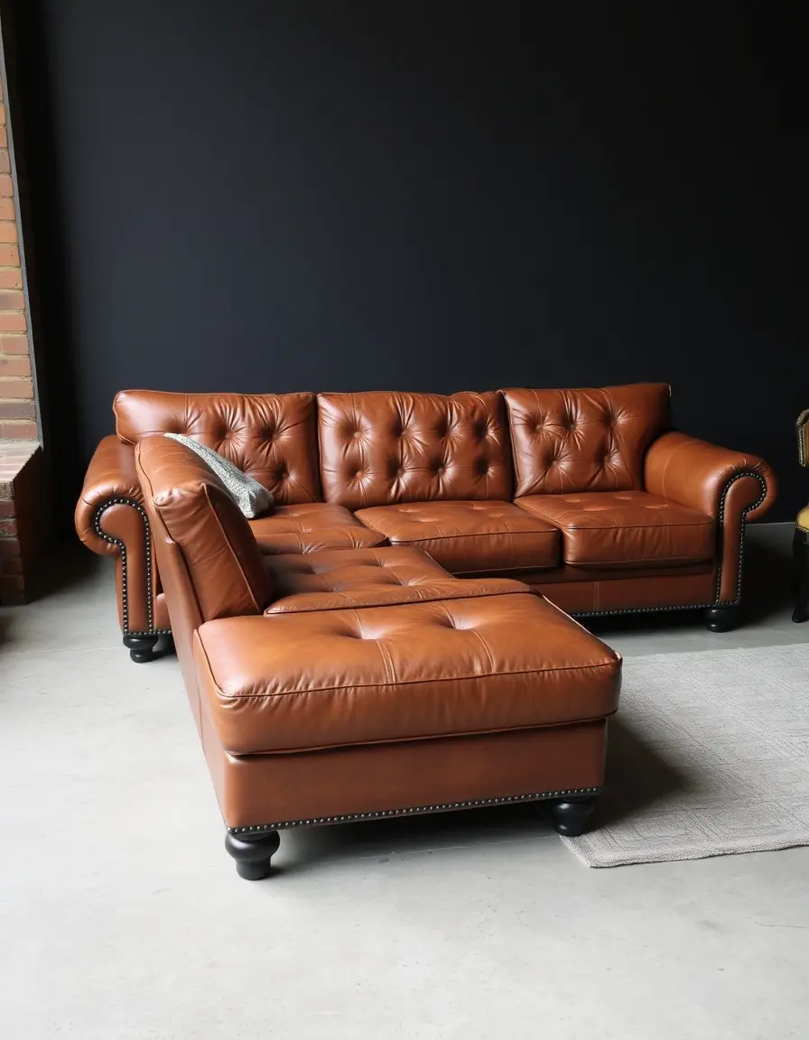 Brown Vintage Sectional