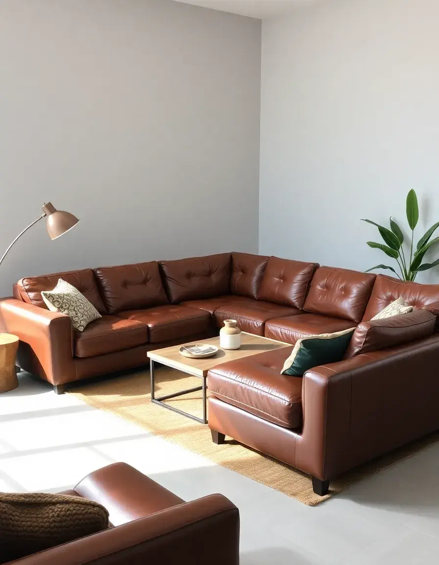 Brown Large Family Sectional