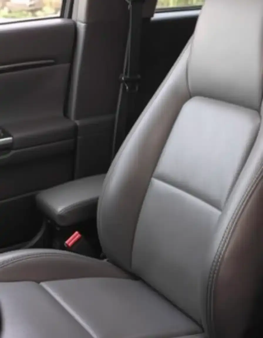Gray faux leather upholstery material for furniture