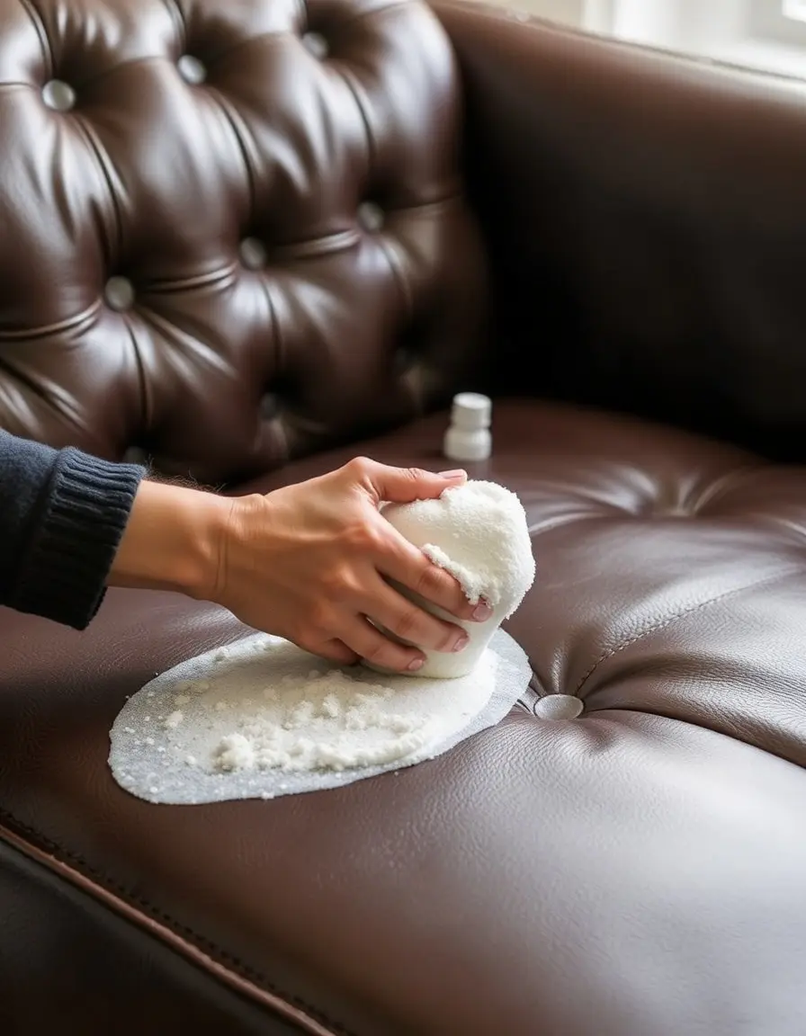 Foam Cleaner for Leather Sofa application
