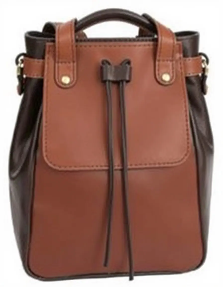 PU and leather combination bag