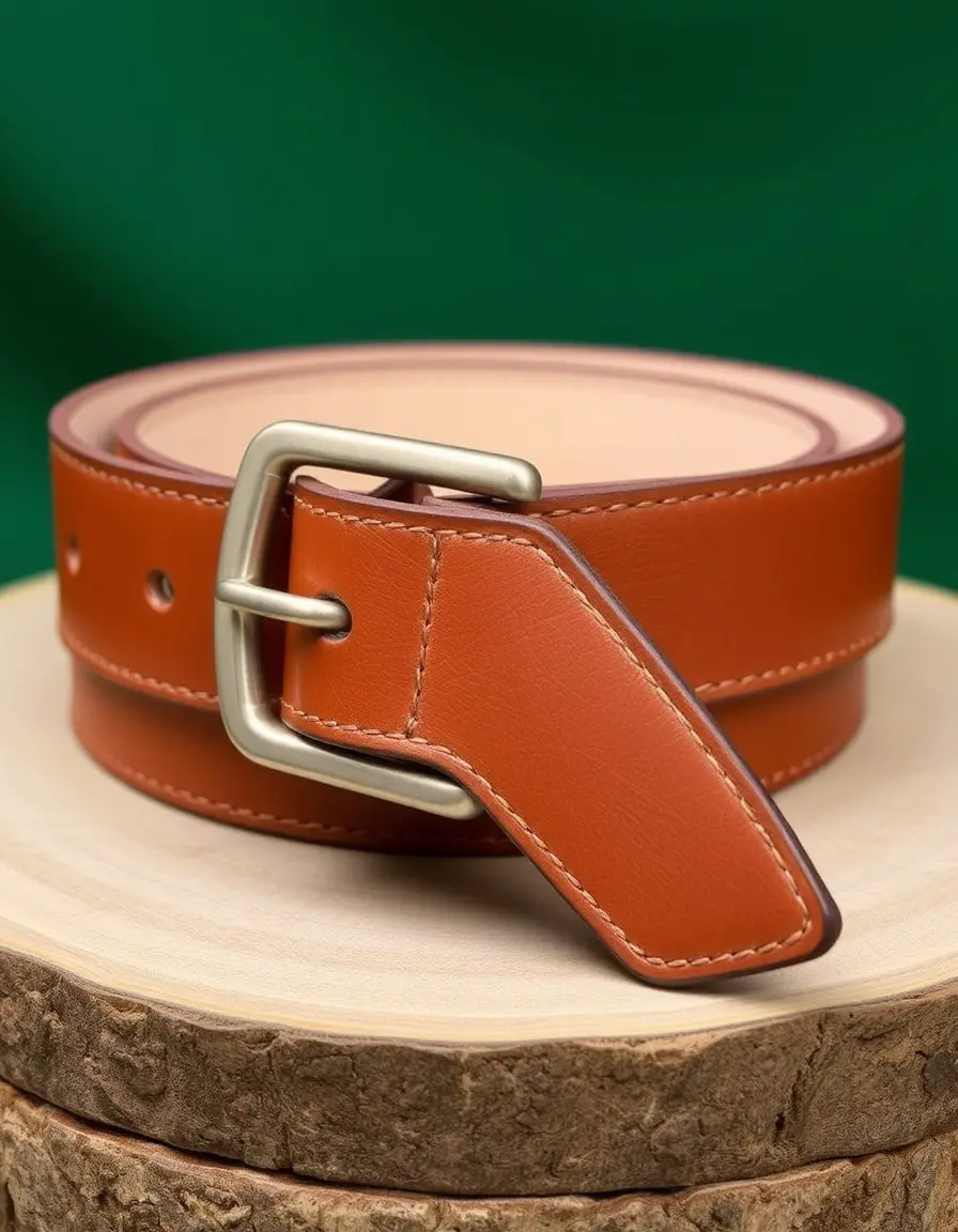 Durable PU leather belt