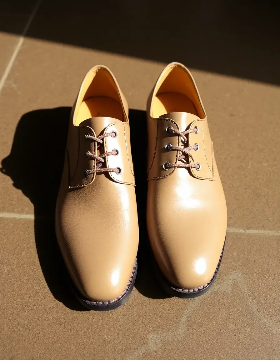 Shiny PU leather dress shoes